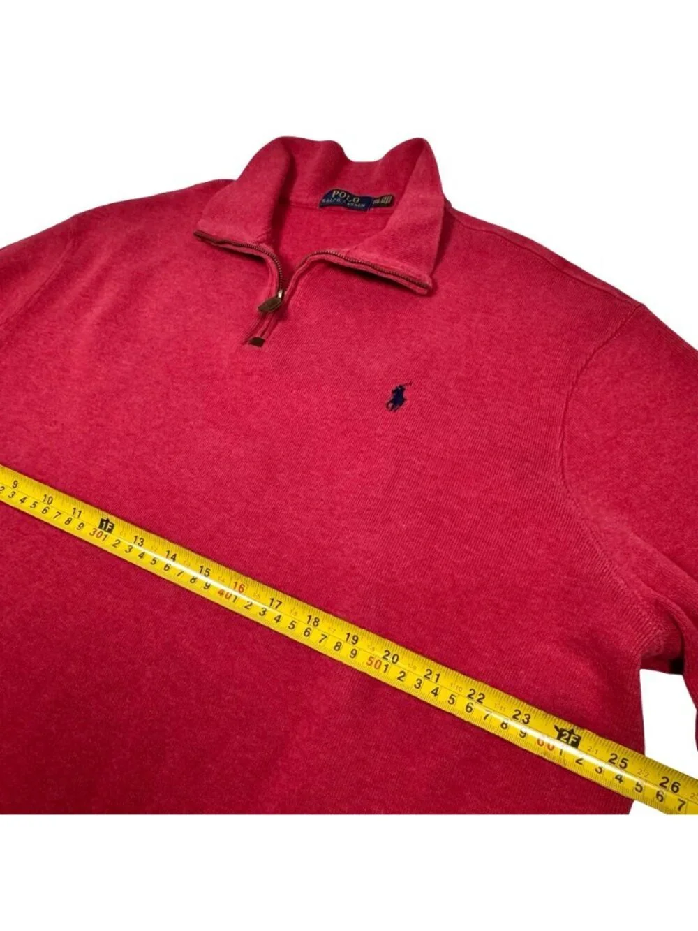 Polo Ralph Lauren 100% Cotton Quarter Zip Sweater Sz XXL Tall Pony Mock Neck